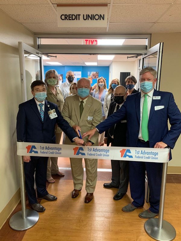 Pictured: Mike Doucette, President, Riverside Regional Medical Center at Riverside Health System; Tom Cameron, Chairman of the Board of Directors for 1st Advantage Federal Credit Union; Paul W. Muse, President and CEO of 1st Advantage Federal Credit Union.