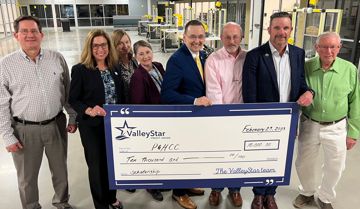 ValleyStar Credit Union donated $16,000 to Patrick & Henry Community College (P&HCC) to support school programs and double the number of ValleyStar scholarships offered to students each year.