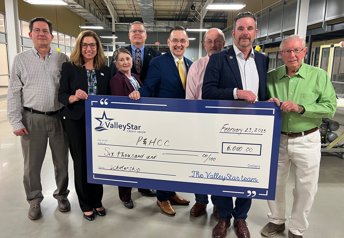 ValleyStar Credit Union donated $16,000 to Patrick & Henry Community College (P&HCC) to support school programs and double the number of ValleyStar scholarships offered to students each year.