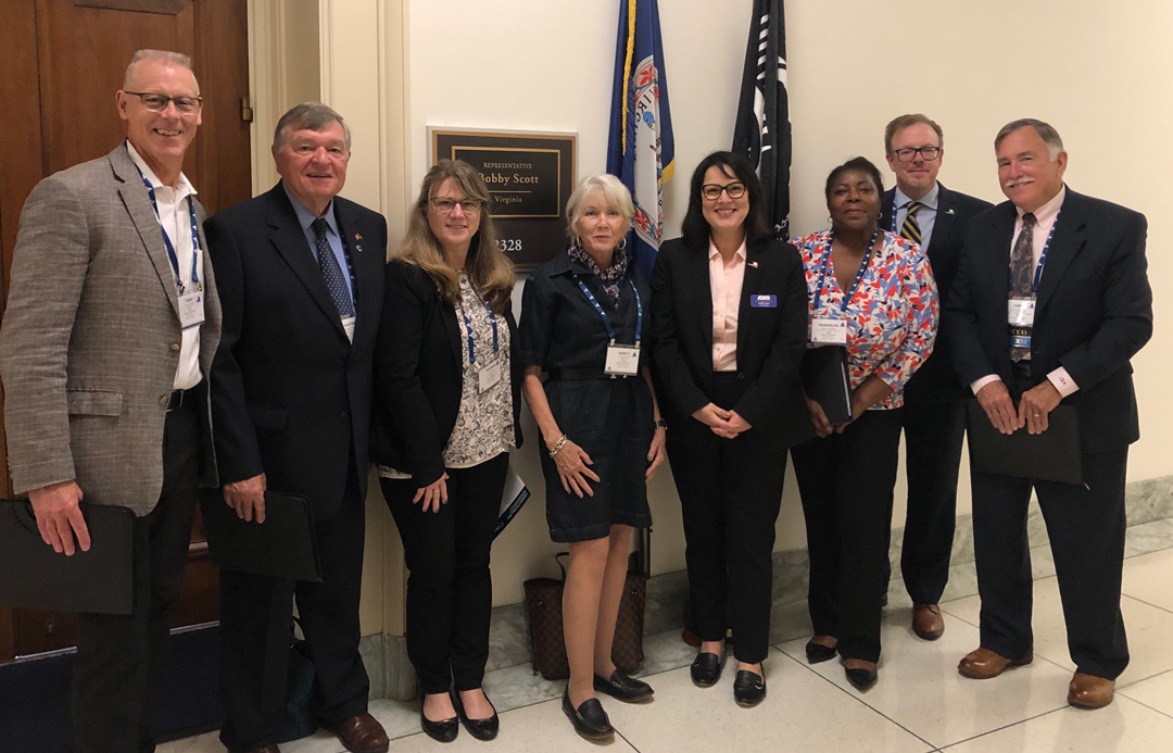 We also met Monday with the offices of Reps. Rob Wittman (R-1st), Jennifer Kiggans (R-2nd) and Don Beyer (D-8th), meaning we have met with every member of our Congressional delegation or key staff during our summer Legislative Receptions or through meetings this week in Washington.