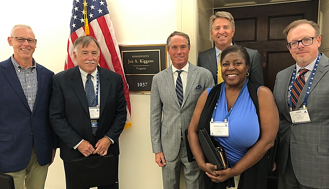 Credit union representatives from ABNB Federal Credit Union and Chartway Credit Union joined the League to meet with staff for Congresswoman Jennifer Kiggans.