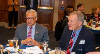 Congressman Bobby Scott with Chartway FCU's Robert Holmes