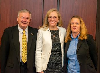 Rep. Abigail Spanberger with representatives of Henrico FCU.
