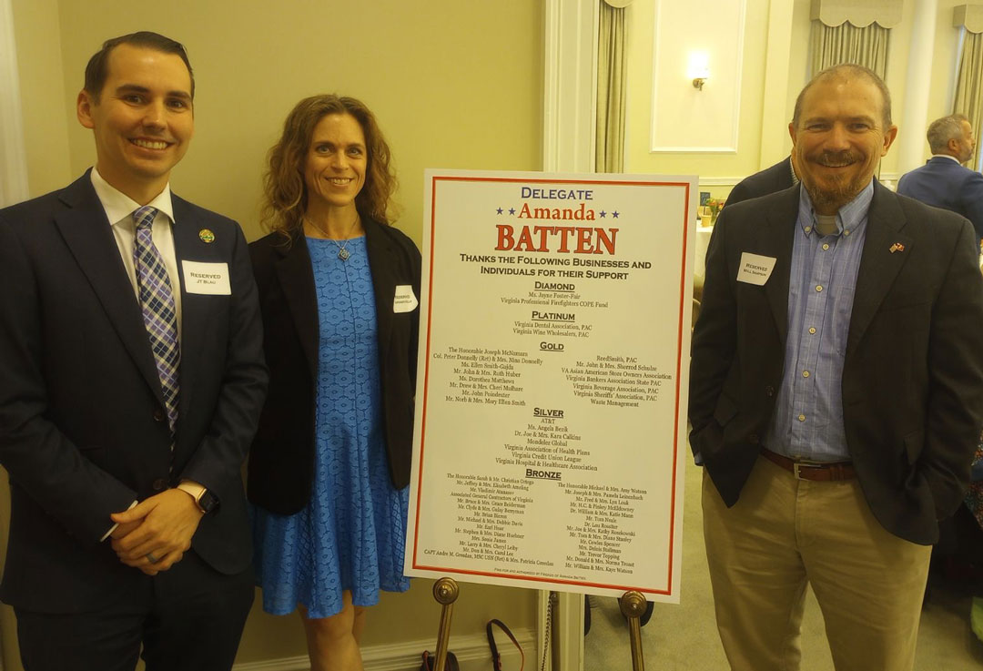 Langley Federal Credit Union’s Lindsey Kelly and Will Sampson joined the League’s JT Blau (Chief Advocacy Officer) and CeJae Vtipilson (Director, Political Affairs and State Advocacy) at a breakfast event for Delegate Amanda Batten (R-96th). 