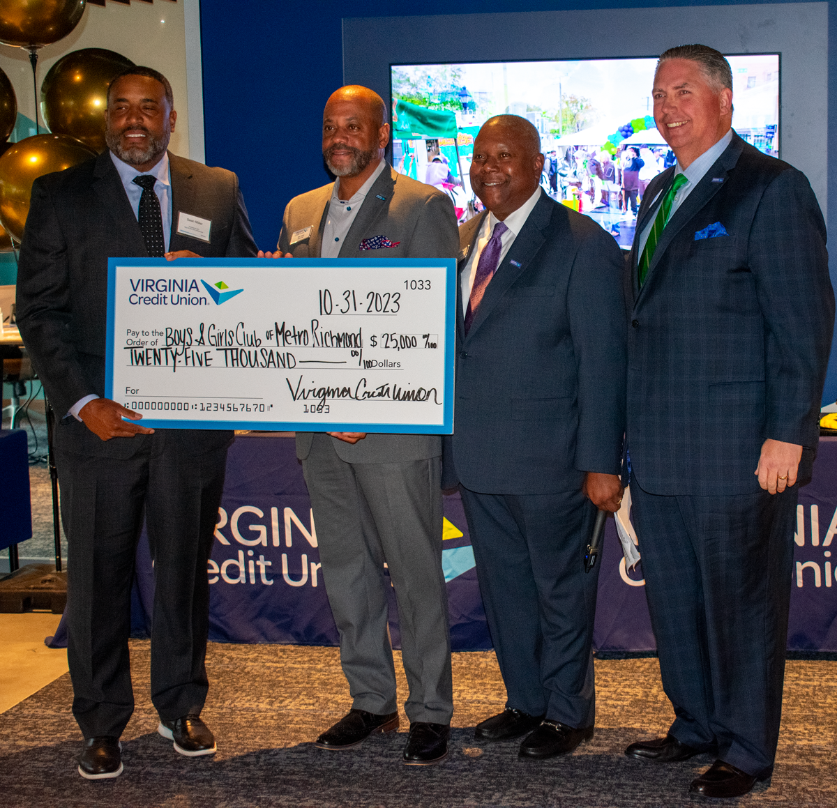 Virginia Credit Union donated $25,000 to Boys and Girls Clubs of Metro Richmond as part of its Church Hill branch location's grand opening.