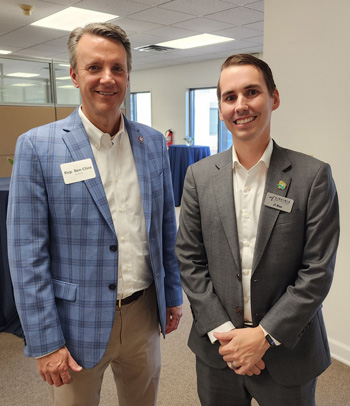 Congressman Ben Cline (R-6th) (pictured right) and League Chief Advocacy Officer JT Blau at the League's Legislative Reception in Harrisonburg.