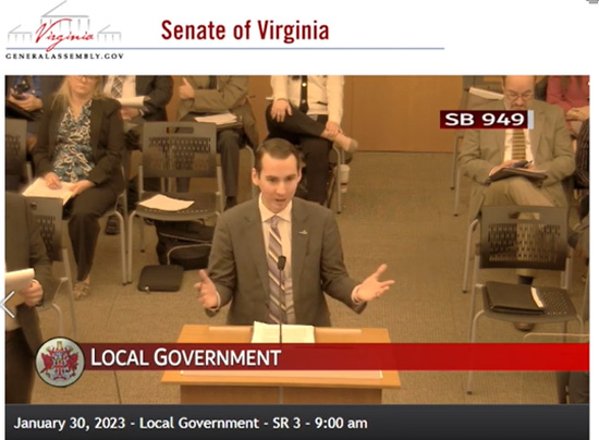 JT Blau testifies before state Senate Local Government Committee