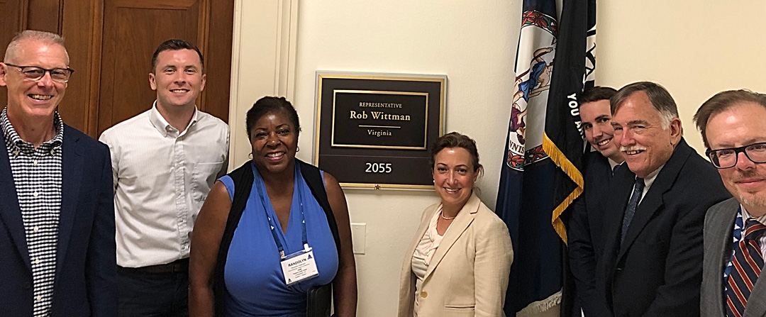 ABNB Federal Credit Union representatives joined the League for a meeting today with the staff of Rep. Rob Wittman.